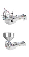 Machine de remplissage automatique à piston et pompe rotative pour pâtes, sauces, crèmes, huiles, shampoings et cosmétiques à haute viscosité en bouteilles en verre