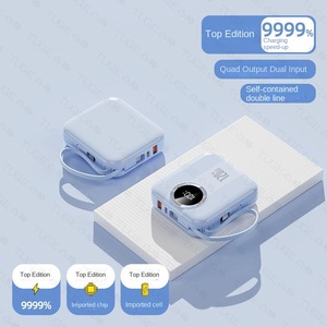 Batería Externa al por Mayor <span class=keywords><strong>de</strong></span> 10000mAh 20000mAh 22.5W con Carga Rápida PD, Pantalla y Cable Dual USB Tipo C y Lightning - Product Image 3
