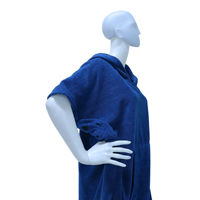 Customized Color Printed Terry Hooded Towel Poncho Looped Bathrobe Absorb Water for Bath Home and Pool Swimming