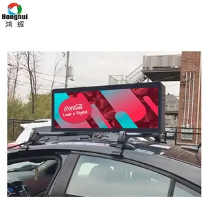 Honghui il più nuovo Display a LED per tetto Taxi all'aperto/cartello superiore per auto a colori/scatola luminosa pubblicitaria per Taxi 3G WIFI