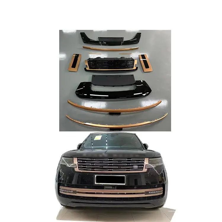 Neuer 23-Conversion Executive Karosseriekit Frontkühlergrill-Trim Gold Karosseriekit für Range Rover