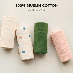 Copri Lettino Imbottito <span class=keywords><strong>per</strong></span> <span class=keywords><strong>Neonati</strong></span>, Copertura <span class=keywords><strong>per</strong></span> Seduta da Pavimento, Set da 2 Coperture in Mussola <span class=keywords><strong>per</strong></span> Lettino Neonato, Copri Cuscino in Cotone <span class=keywords><strong>per</strong></span> <span class=keywords><strong>Neonati</strong></span> - Product Image 6