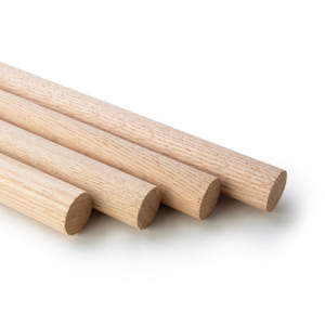 Varillas de Madera, Espigas de Madera para Manualidades, Varillas Redondas de Madera Dura sin Acabado para Manualidades, Espigas para Pasteles, Proyectos de Bricolaje - Product Image 3