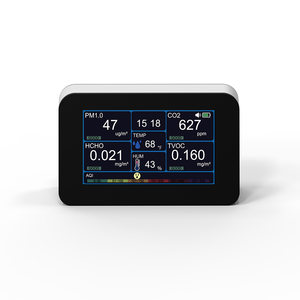 घरेलू कार्यालय कार के लिए सह 2/pm2.5/pm1.0/pm10/hcho/pm10/hcho/tlsa/ai के लिए घरेलू कार्यालय कार के लिए बहु-फ़ंक्शन वायु गुणवत्ता मॉनिटर - Product Image 1