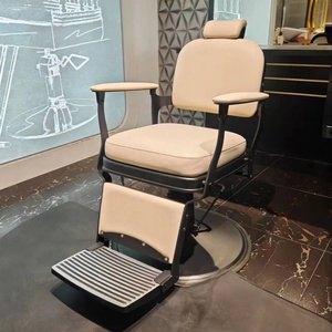 Sillón de Barbería Clásico Tallado de Estilo Chino Nuevo, Personalizado en Color, Estilo Americano, Sillón de Barbería Vintage, Sillón de Barbería Sencillo - Product Image 1