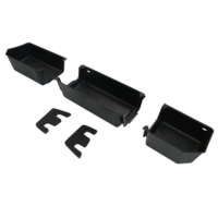 Boîte de rangement sous le siège arrière BONULI en PP noir pour Ford F150 16-23, accessoires automobiles de haute qualité détachables