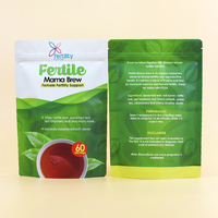 Sachet recyclable imprimé personnalisé pochette debout en plastique pour le thé pour l'emballage alimentaire sac refermable de stockage de poudre de mylar