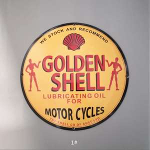 FERRO PINS placa do sinal do esmalte, placa decorativa, porcelana signpost sinais esmalte vintage - Product Image 5