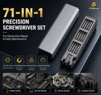 Kit de tournevis de précision 71 en 1 avec étui de rangement en métal, outils de réparation magnétiques multi-embouts pour téléphone, montre, ordinateur portable et électronique