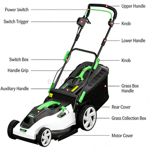 Tondeuse à gazon professionnelle polyvalente avec protection thermique du moteur et bac de ramassage de gazon à capacité supplémentaire pour les entrepreneurs en aménagement paysager - Product Image 5