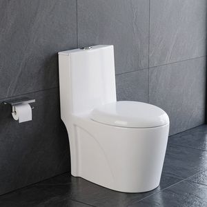 Inodoro de cerámica Vistaar de una pieza con tanque oculto sifón Jet Flushing S-Trap 300-305mm montado en el suelo para uso en el lavabo - Product Image 1