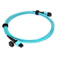 Cable de Fibra Óptica Multimodo OM4 de Baja Pérdida, MOQ Bajo, MTP-MTP, MPO-MPO, Tipo B, Plenum OFNP