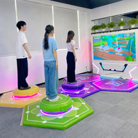Cubo Mágico Saltador Multijugador con Sensor de Movimiento, Juego Interactivo de Salto con Luces LED, Tapete de Juego Arcade para Parques Infantiles Interiores y Centros de Entretenimiento Familiar