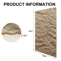 Meilleures ventes : Panneaux muraux en granit artificiel PU 1220*600mm, grandes dalles, durables, installation facile, design moderne, pour table de chambre