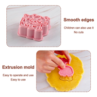 Moule à biscuits 3D animaux Fondant Embosser Tampon en plastique personnalisé Découpeur de biscuits pour décoration de gâteau