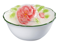 Ensemble de vaisselle en céramique à motif de fleurs de cerisier dessinées à la main, assiettes décoratives pour la maison, vente en gros