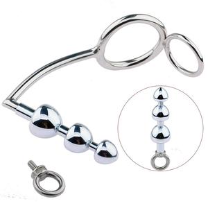 Anillo de Castidad de Acero Inoxidable con Gancho Anal para Masaje de Próstata, Juguetes Sexuales Fetichistas para Hombres Gay - Product Image 3