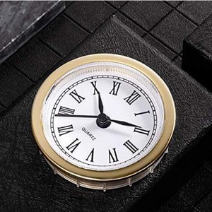 61mm Mini Quartz <strong>Clock</strong> Insert Gold Silver Frame Plastic Circle <strong>Clock</strong> for Desk Table <strong>Clock</strong> - Product Image 1