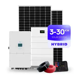Termurah 15kw modul rumah kit Harga 10kw 12kw 10kva 20kw set panel 12kw pv daya energi surya pada grid sistem generator surya