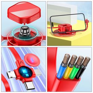 Soporte telescópico para teléfono con cable de datos USB de carga rápida al por mayor con logotipo - Product Image 4
