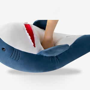 도매 플러시 상어 장난감 부드럽고 귀여운 둥근 머리 상어 인형 고품질 낮은 MOQ 공장 OEM ODM 맞춤 제작 - Product Image 3