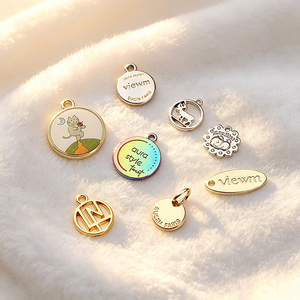 ODM OEM Custom Metal Logo <b>Labels</b> Private Brand Sew-on <b>Name</b> Tags Custom Own Design Metal Plates for Clothing & Bags - Product Image 1