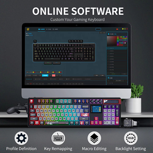 คีย์บอร์ดเกมมิ่ง <span class=keywords><strong>SKYLOONG</strong></span> GK104 Pro แบบกลไก 104 ปุ่ม รองรับการเปลี่ยนสวิตช์ได้ RGB ไร้สาย 2.4G  USB - Product Image 4