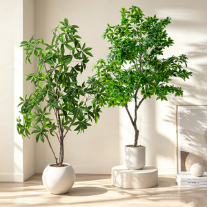 Arbre à Monnaie <span class=keywords><strong>Pachira</strong></span> Aquatica Artificiel Réaliste à Tronc <span class=keywords><strong>Tressé</strong></span>, en Plastique Écologique Résistant aux UV, 190cm/230cm, Décoration Intérieure/Extérieure - Product Image 1