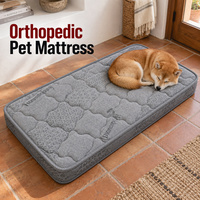 Matelas orthopédique pour chien en marque propre avec option noyau en fibre de coco et housse extérieure matelassée imprimée amovible