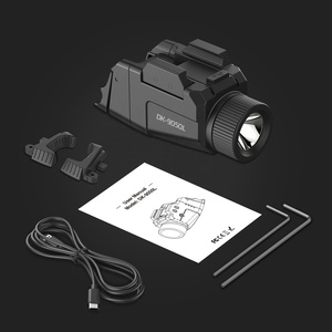 Lampe tactique DK-9050L 6X avec corps en polymère, rechargeable par USB, avec interrupteurs avant et arrière haute et basse intensité - Product Image 1