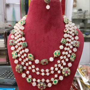 Nouveaux bijoux indiens perles longue pierre de verre goutte Mala haute qualité verre multicolore perles à la main produit en vrac collier - Product Image 1