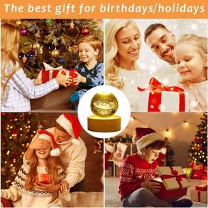 Veilleuse à LED <span class=keywords><strong>Pikachu</strong></span> Stitch 6cm boule de cristal Lampe de nuit pour enfants Chambre à coucher Lumière d'ambiance Cadeau créatif Veilleuse - Product Image 4