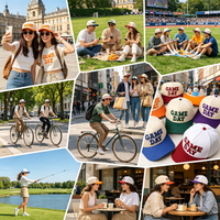 Gorra de Béisbol Bordada de 5 Paneles para el Día del Partido, Estilo Vintage con Bloques de Color, Ajustable, Casual, Deportiva, para Hombre y Mujer, Venta al por Mayor