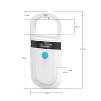 Mejor lector RFID FDX mini de baja frecuencia 134.2kHz con pantalla OLED y USB para microchip implantable en perros y gatos