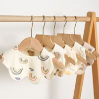Bavoirs en mousseline pour bébé, 100% coton, pour nouveau-né, avec absorption d'eau et motif uni, pour la bave et la dentition des nouveau-nés