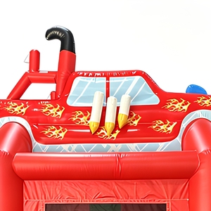 Casa Inflable Gigante de PVC Resistente con Forma de Camión con Neumáticos Extra Grandes para Niños, <span class=keywords><strong>Alquiler</strong></span> para Fiestas Temáticas de Autos - Product Image 6