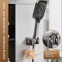 Support de douche mural sans perçage pour salle de bain, réglage multi-positions, interface universelle, pour pommes de douche, en ABS étanche