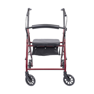 Andador con Ruedas, Altura Ajustable, Rojo, Manual, para Personas Mayores y Discapacitadas, con Frenos, Asistencia para Rehabilitación y Entrenamiento - Product Image 3