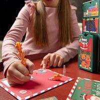 Boîte d'emballage alimentaire en gros pour fêtes, Calendrier de l'Avent design train de compte à rebours de Noël, Boîte cadeau surprise à 5 couches avec explosion