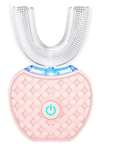 Brosse à dents électrique automatique à ultrasons en forme de U à 360 degrés, étanche, LED avec silicone blanchissant pour adultes, usage domestique - Product Image 5