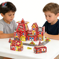 Jouets magnétiques Chengji pour enfants, blocs magnétiques éducatifs, blocs sensoriels pour enfants, blocs d'empilage magnétiques pour la lutte contre les incendies et l'ingénierie