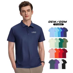 เสื้อโปโลผู้ชายผ้าโพลีเอสเตอร์คอตตอน  แบบสลิมฟิต  ปกพับได้  รับสกรีนโลโก้  เหมาะสำหรับเล่นกอล์ฟ - Product Image 3