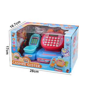 Juego <span class=keywords><strong>de</strong></span> imaginación Compras Supermercado Cajero Registro Juguetes Escritorio Tienda <span class=keywords><strong>de</strong></span> juguetes para niños con juguetes <span class=keywords><strong>de</strong></span> postre <span class=keywords><strong>de</strong></span> plástico - Product Image 4