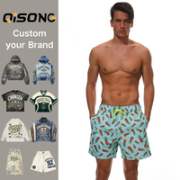 Shorts personnalisés pour hommes, décontractés, à taille élastique, en toile, pour le sport, la plage, le surf, la natation, boxers, grandes tailles, respirants