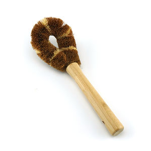 Cepillo de <span class=keywords><strong>olla</strong></span> de coco de limpieza profesional ecológico natural, cepillo de botella de fregado de platos de mango largo, Nuevo limpiador de botellas naturales - Product Image 4