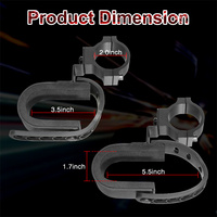 1/1.5/1.75/2 pouces support de pince à barre ronde Angle de 360 degrés réglable en aluminium UTV rouleau Cage support de pistolet