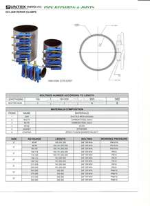 <span class=keywords><strong>Abrazadera</strong></span> <span class=keywords><strong>de</strong></span> reparación <span class=keywords><strong>de</strong></span> fugas <span class=keywords><strong>de</strong></span> <span class=keywords><strong>tubo</strong></span> <span class=keywords><strong>de</strong></span> <span class=keywords><strong>PVC</strong></span> <span class=keywords><strong>de</strong></span> superficie chapada en presión PN16 resistente a la corrosión abrazaderas fijas permanentemente - Product Image 2