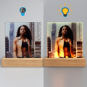 Vente en Gros Usine <span class=keywords><strong>Cadre</strong></span> Photo en <span class=keywords><strong>Verre</strong></span> Trempé <span class=keywords><strong>Personnalisé</strong></span> à Sublimation avec Lumière LED, Formats 6x6 et 6x8 Pouces - Product Image 1
