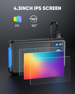 Caméra d'inspection de tuyaux en vente directe d'usine, 2MP HD, écran IPS 4,3 pouces, caméra d'inspection de tuyaux industrielle N43 avec - Product Image 6