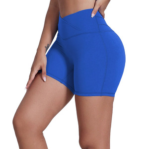 Pantalones cortos de Yoga para levantamiento de cadera de melocotón para Mujeres Europeas americanas, pantalones elásticos de cintura alta para correr, pantalones ajustados sin vergüenza - Product Image 5